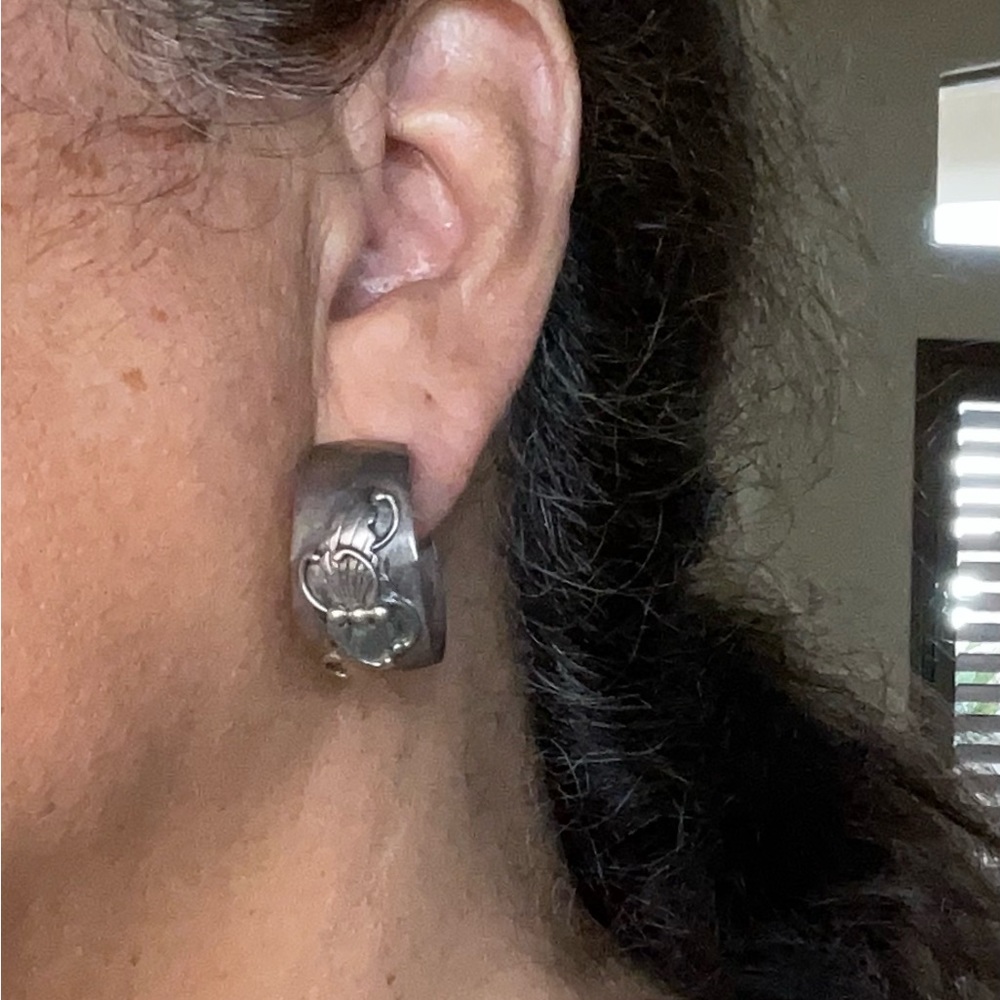 925 Sterling Silver Vintage Earrings - Picture 8 of 11